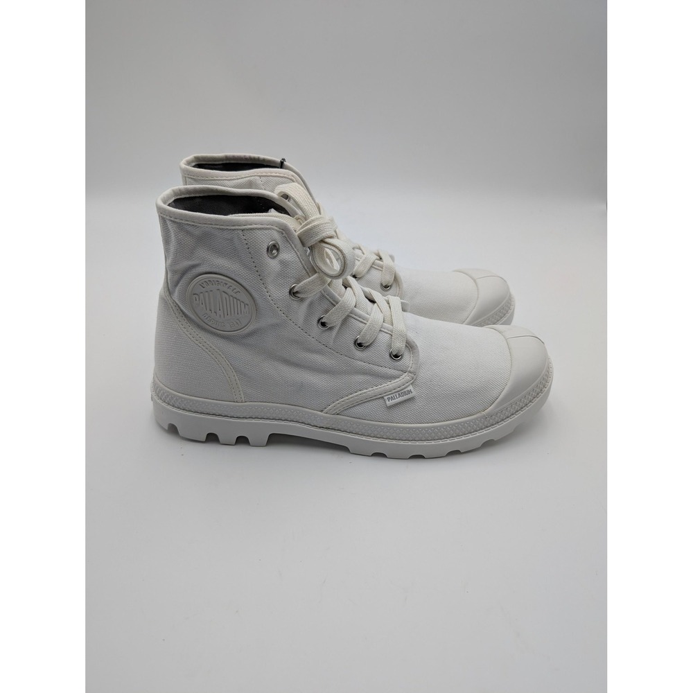 Palladium Boots Womens Size 11 White Pampa Hi Ankle Combat Shoes 92352-116-M‎